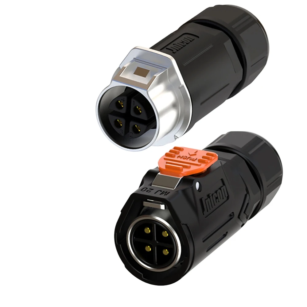 MJ20 4-Pin Waterproof Connector 20A Quick Lock for Power Distribution