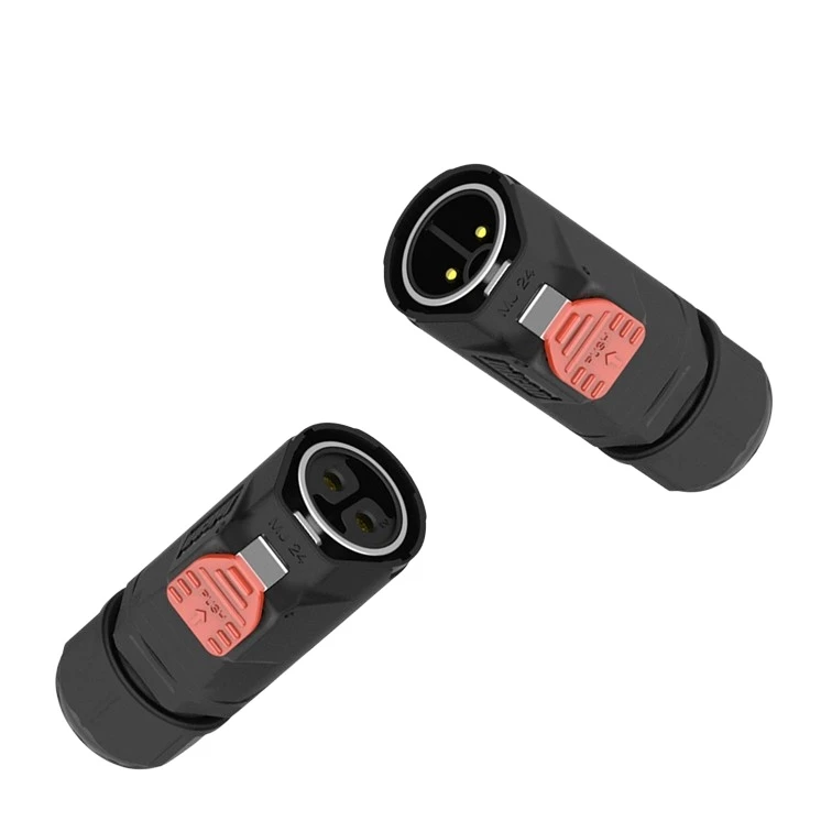 MJ24 2-Pin Waterproof Connector 50A Quick Lock for LED Lighting