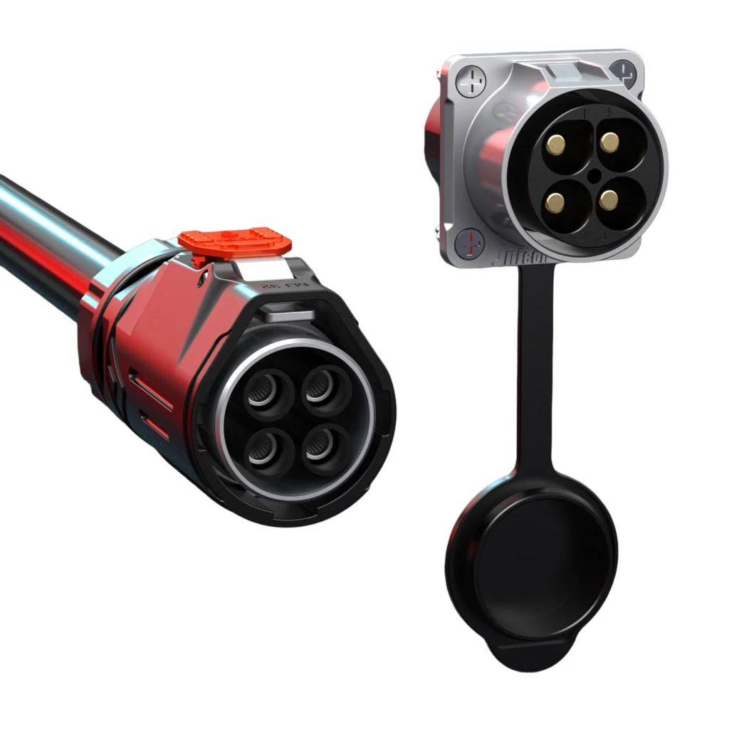 MJ32 4-Pin Waterproof Connector 80A Quick Lock for Energy Storage