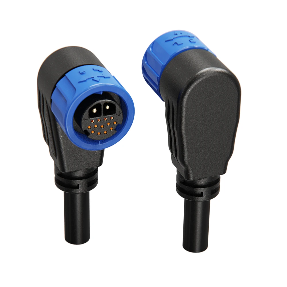 M23 15-Pin Signal Waterproof Connector 20A+5A Push Locking for Sensors & Data