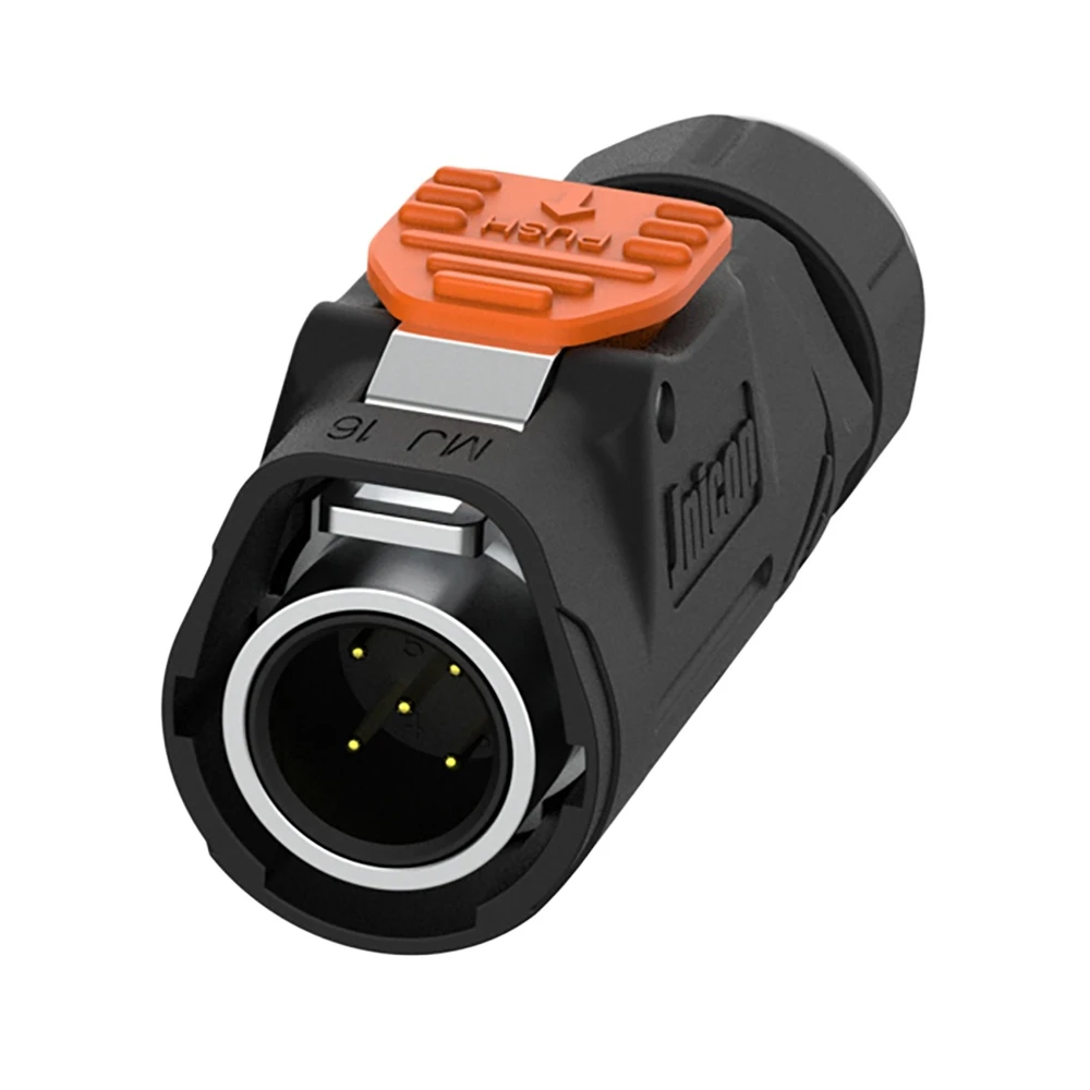 MJ16 5-Pin Waterproof Connector 5A Quick Lock for Signal Transmission