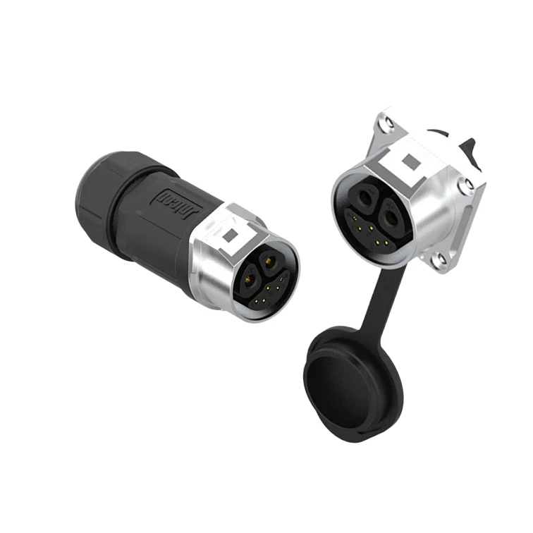 MJ24 2+5 Pin Hybrid Waterproof Connector for Power and Signal